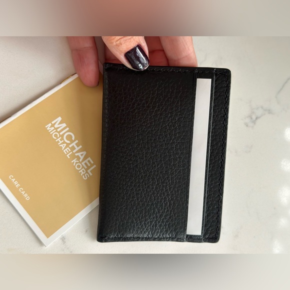 Michael Kors Reed Large Pebbled Leather Card Case - Picture 3 of 4